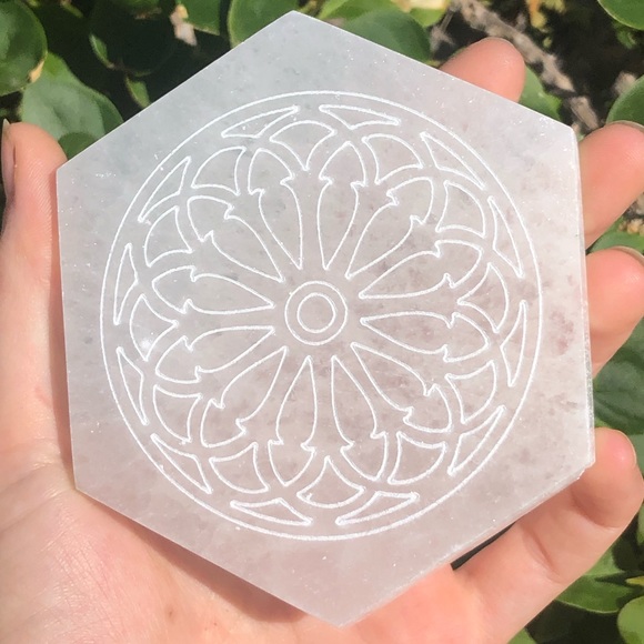 Other - Selenite Crystal Mandala Charging Plate